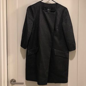 Planet Blue mint brand black metallic coat